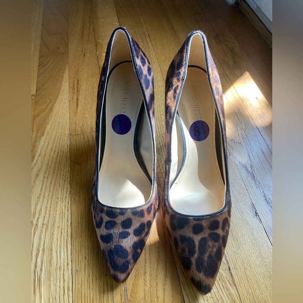 4 inch leopard print Nine West Heels